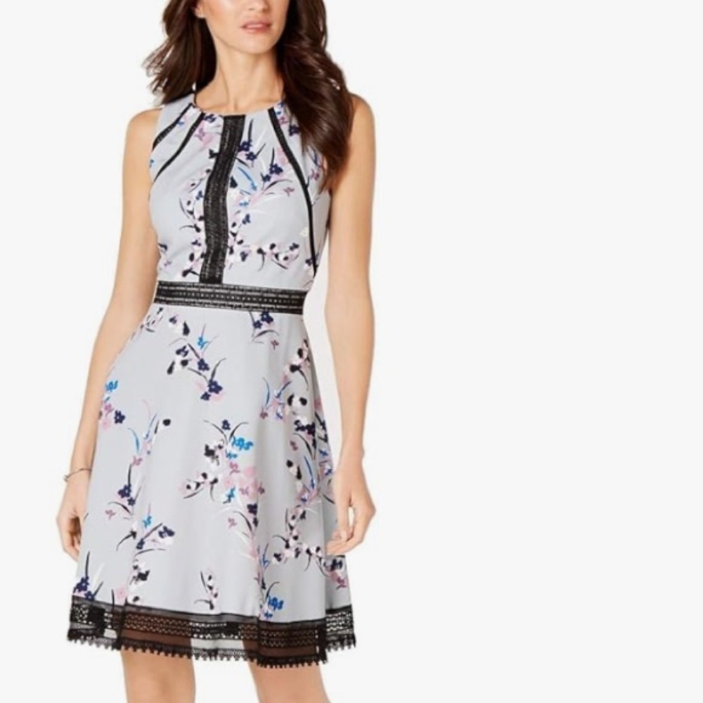 Guess Pink and Grey A-Line Mini Dress Size 4